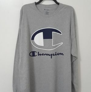 Champion Long Sleeve Script Tee 2XL Big & Tall